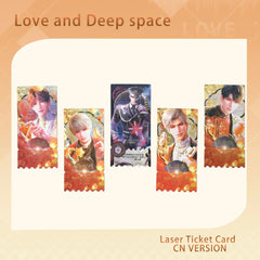 Love & Deepspace Laser Ticket Card Collectible Trading Cards Blind Box Official Merch with Laser Anti-counterfeit Label