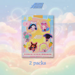 Irregular-Shaped Stage Rabbit Series Acrylic Ice Cream Keychain BlindBox (6 Packs/Box) 1 box