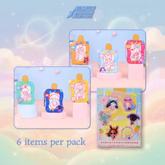 Alien Stage Bunny Series Acrylic Ice Cream Keychain Blind Box (6 Packs/Box)