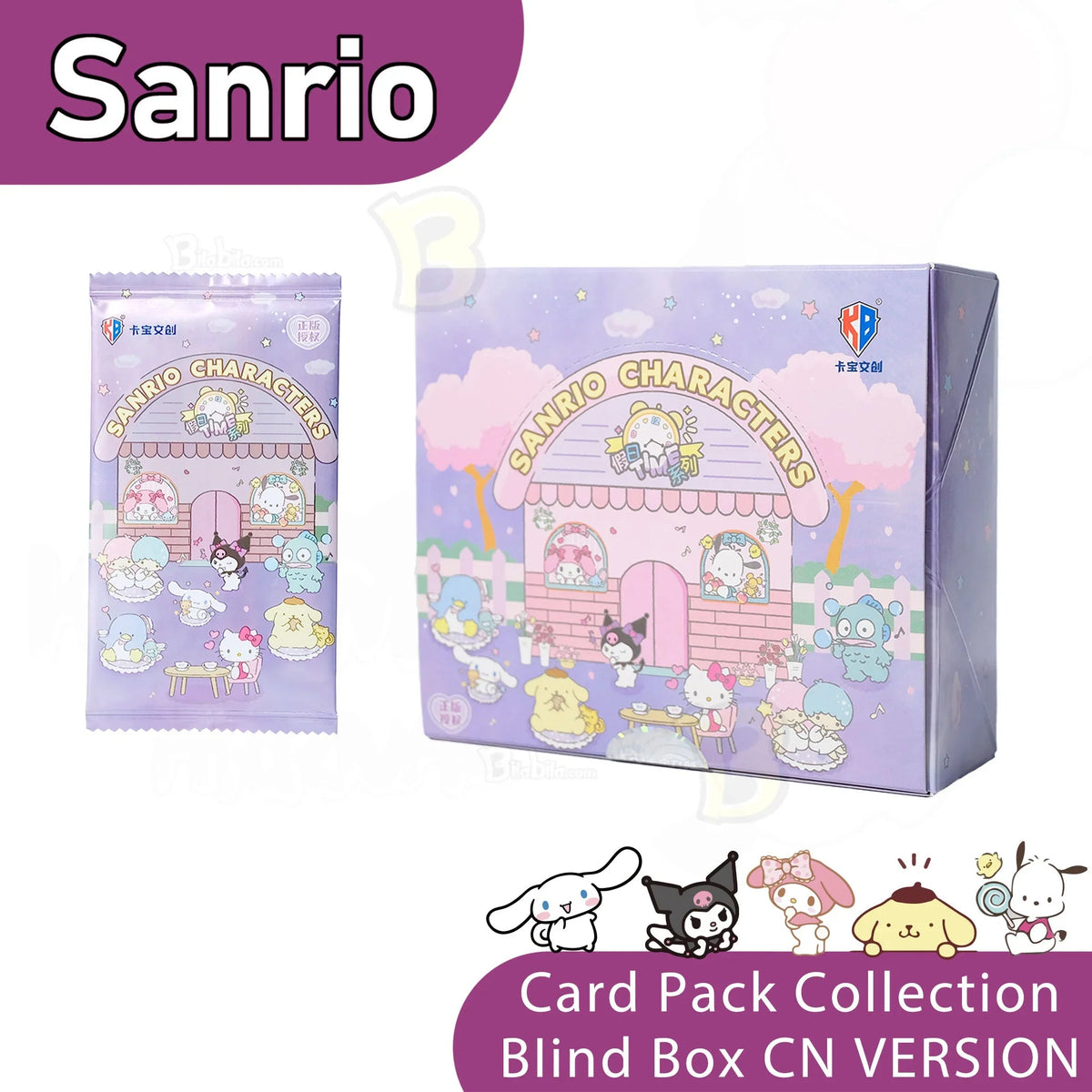 Sanrio Family Polaroid Card Collection Sanrio Characters Cinnamoroll Hello Kitty Kuromi Pochacco Pompompurin My Melody Blind Box