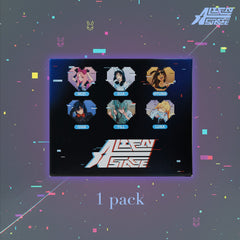 Alien Stage Bunny Series Pixel Heart Acrylic Fridge Magnet Blind Box (6 Packs/Box)