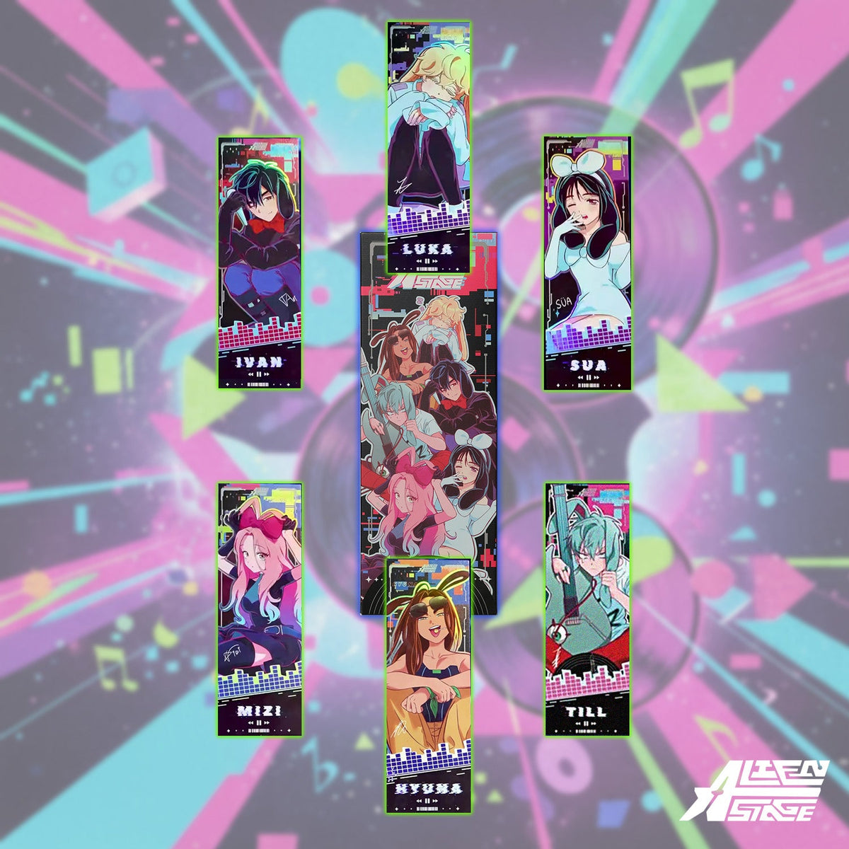 Alien Stage Bunny Series Picture Disc Laser Ticket Blind Box (6 Packs/Box)