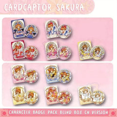 Cardcaptor Sakura Blind Box Badge Collection Anime Badge Lucky Draw｜Collectible Pins Box｜Sakura Kinomoto, Syaoran Li, Tomoyo Daidouji & More