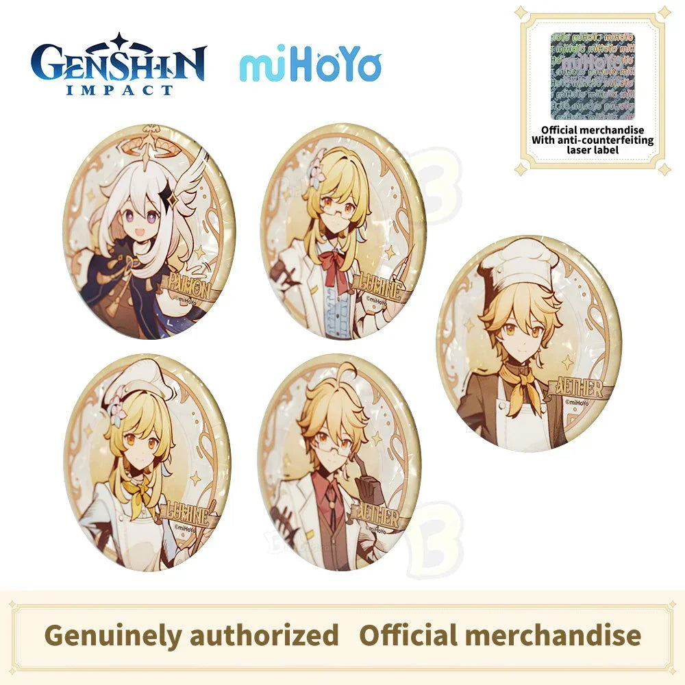 GENSHIN IMPACT Shadow Hunting Series Character Badge- Aether Lumine Paimon - BilaBila