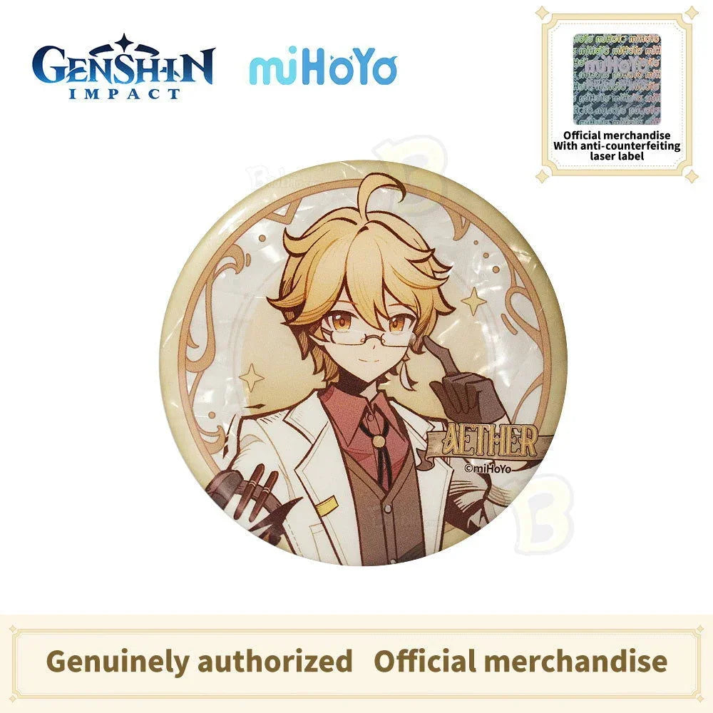 GENSHIN IMPACT Shadow Hunting Series Character Badge- Aether Lumine Paimon - BilaBila