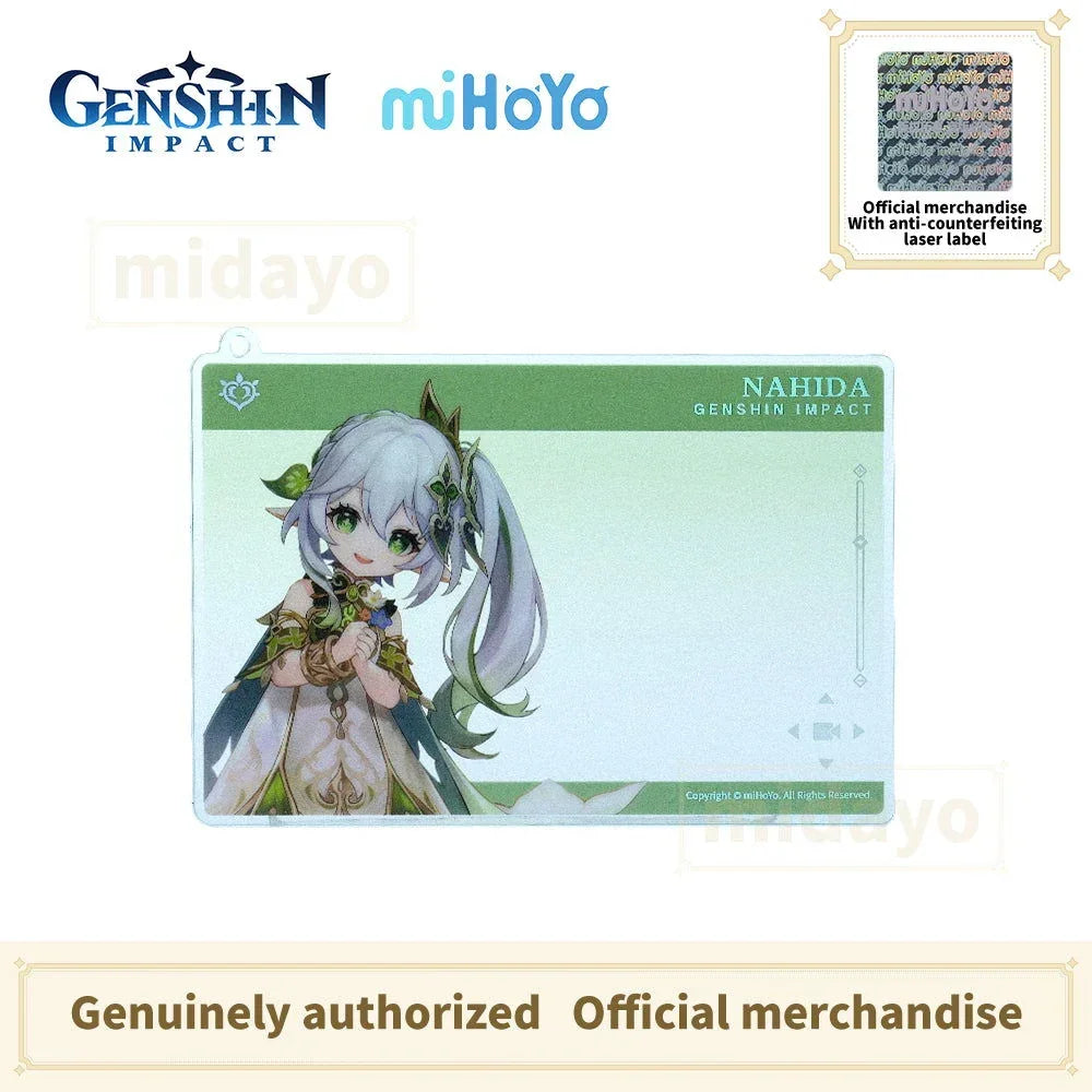 Genshin Impact - Anniversary Celebration Series Acrylic Photo Card Keychain MiHoYo Genshin Impact Peripherals, Official, Genuine, with Laser Anti-counterfeit Label - BilaBila