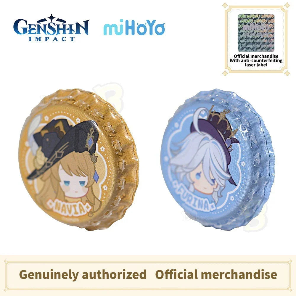 Genshin Impact Fragrant Fantasy Series Chibi Bottle Cap  Badge Set- Furina Navia - BilaBila