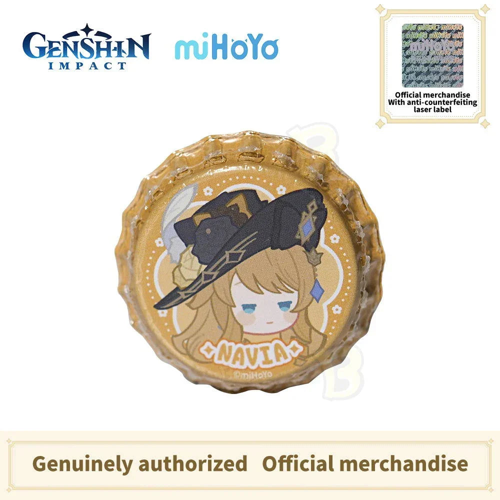 Genshin Impact Fragrant Fantasy Series Chibi Bottle Cap  Badge Set- Furina Navia - BilaBila
