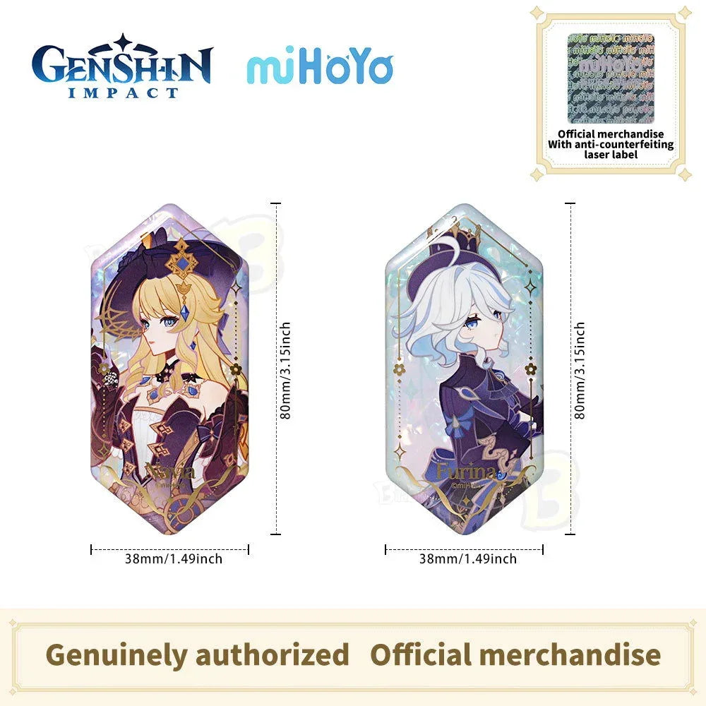 Genshin Impact Fragrant Fantasy Series Irregular-Shaped Badge Set -Furina Navia - BilaBila