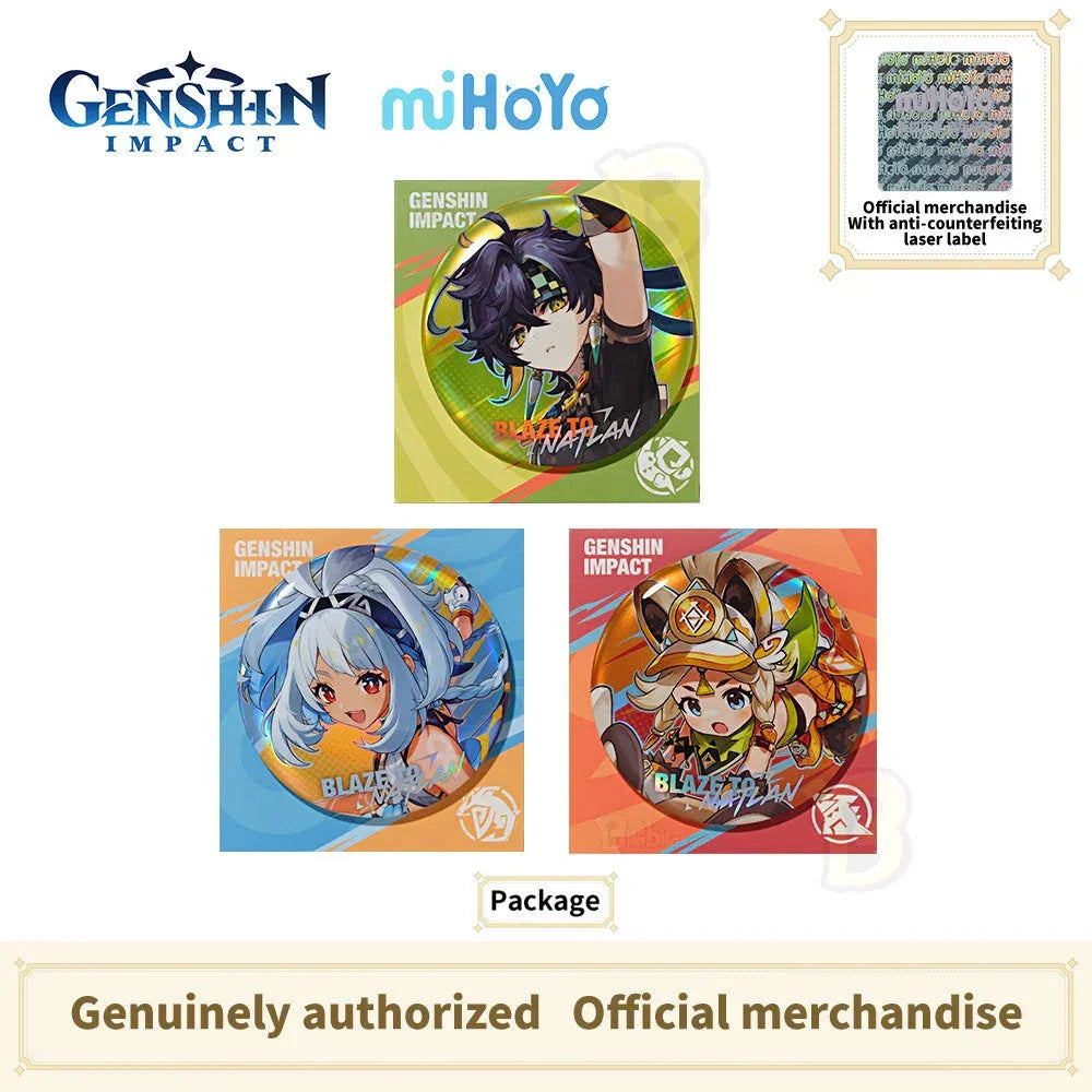 Genshin Impact Spark Natlan series badge Series Character Badge - Kinich Kachina Mualani - BilaBila