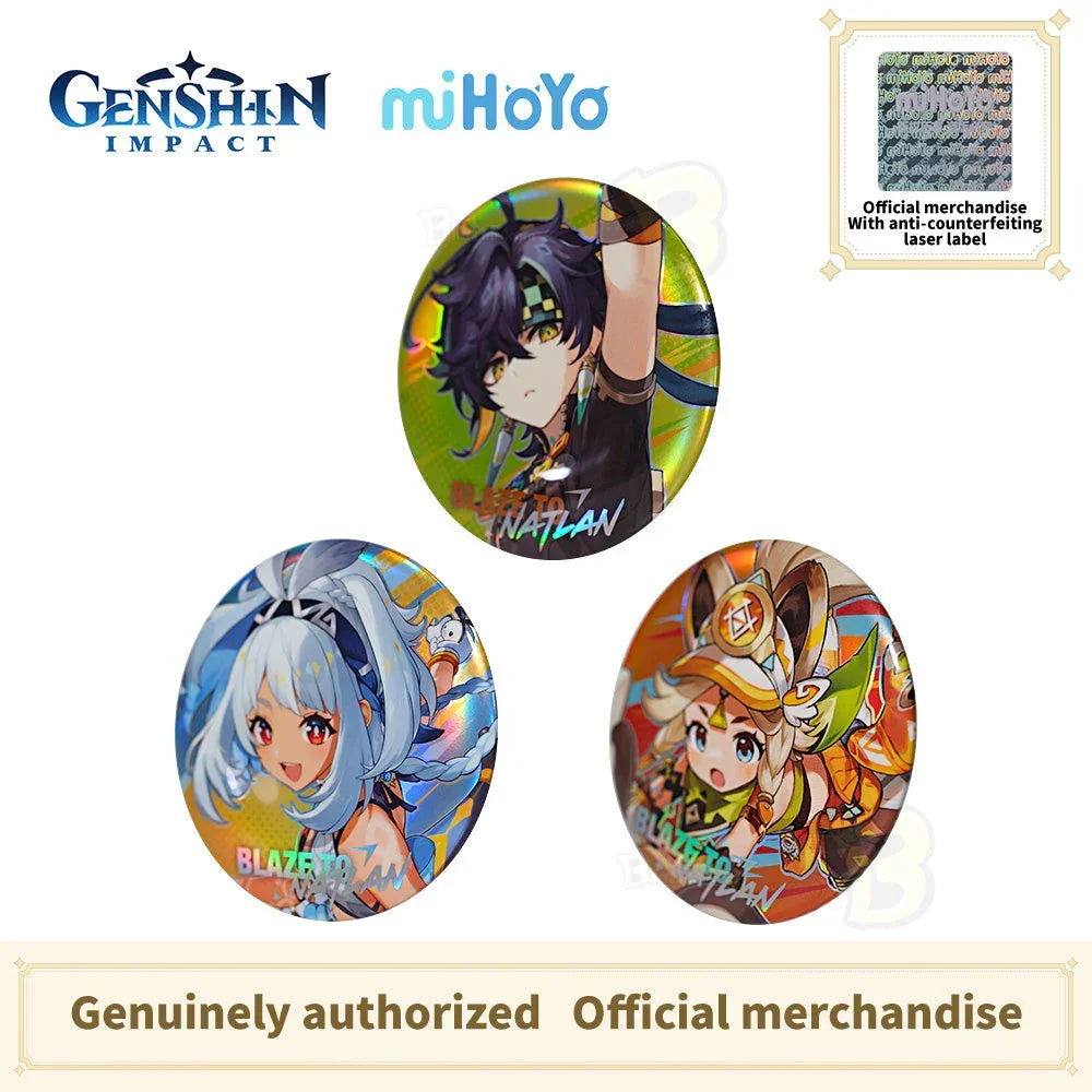 Genshin Impact Spark Natlan series badge Series Character Badge - Kinich Kachina Mualani - BilaBila