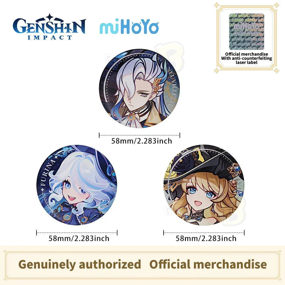 Genshin Impact Special Program Series Character Badge - Furina Neuvillette Navia - BilaBila