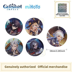 Genshin Impact Themed Series Character Badge-Furina  Neuvillette Wriothesley Arlecchino Navia - BilaBila
