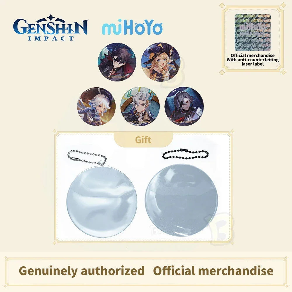 Genshin Impact Themed Series Character Badge-Furina  Neuvillette Wriothesley Arlecchino Navia - BilaBila