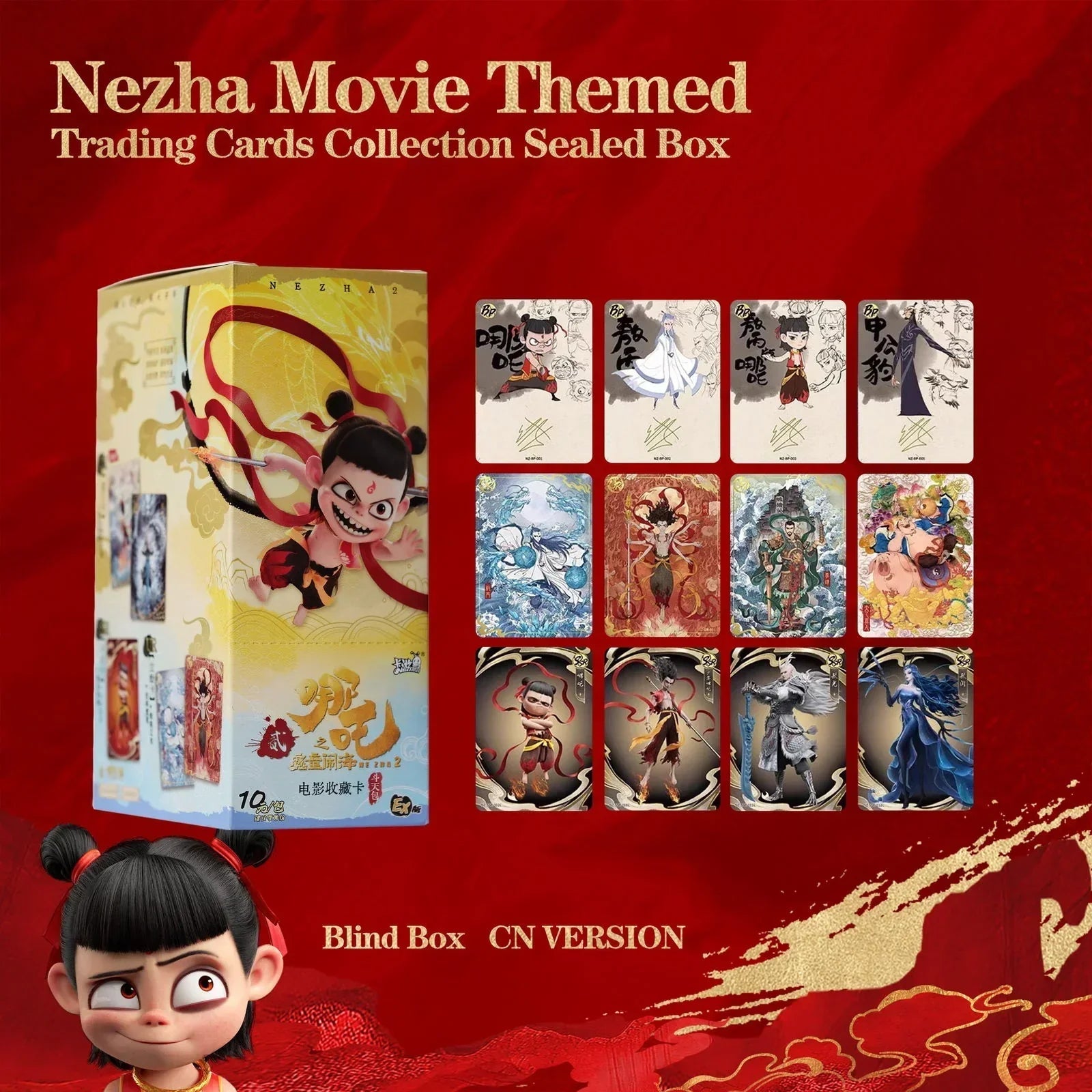 Ne Zha 2 Movie Collection Card KAYOU- Battle the Heavens Pack Anime Merch Blind Box CN Version - BilaBila
