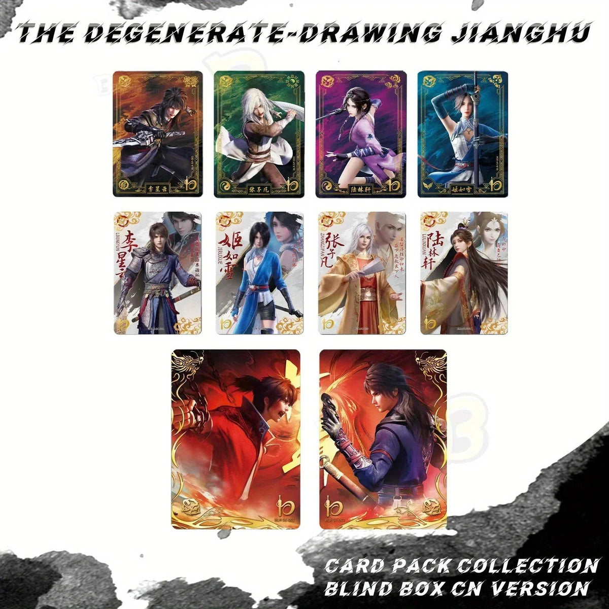 Hua Jiang Hu Bu Liang Ren Official Anime Merch Trading Collectible Cards Blind Box Set